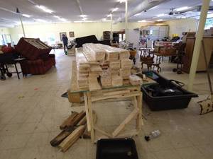 lot 6 image: Kiln Dried 34 knotty pine T&G flooring