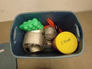 lot 276 image: Canoe Trip Cook Kit with Assorted Camping Equipment