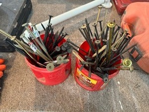 Two Containers of Long Screws