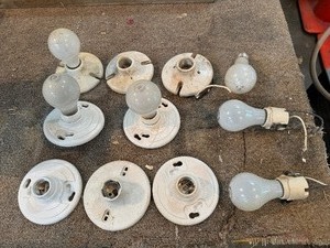 Porcelain and Plastic Light Templates and Bulbs