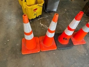 Four 29 Safety Cones
