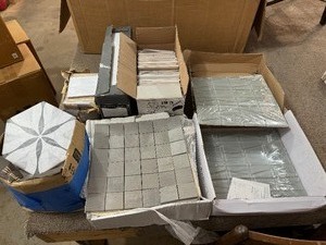 Full and Partial Boxes Decorative Wall and Floor Tile (qty 7)