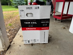 White Aluminum Trim Coil Stock 24 x 50 Partial Roll
