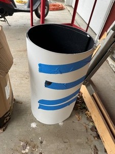 Black and White Aluminum Coil Stock 24 x 50 Partial Roll