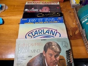 Vintage Vinyl - Glen Campbell, Starland Vocal Band, Bill Cosby, Shaun Cassidy and The Carpenters, Jerry Lee Lewis