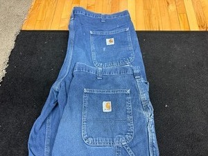 Two Pair Carhartt Dungaree Fit Jeans (Size 3830)