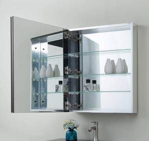 lot 9 image: PEGASUS 24 in. W x 30 in. H Rectangular Medicine Cabinet with Mirror