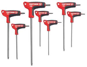 lot 21 image: New Craftsman V-Series Torx Key Set, 7 Piece Model # CMHT26163V 06192416