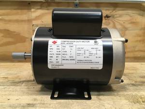 lot 44 image: New 2 HP SPL Compressor Duty Electric Motor, 3450 RPM, 56 Frame, 58 Shaft Diameter,120240 VOLT Model # 56S34D2M