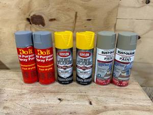 lot 94 image: Lot of 6 Cans of Spray Paint