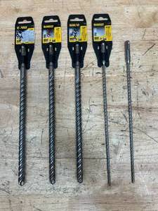 lot 97 image: DEWALT Lot of 5- High Impact Carbide 12 SDS Bits (3- 12 and 2- 316)