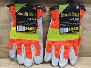 lot 126 image: Lot of 2 pairs of XL smooth grain work gloves