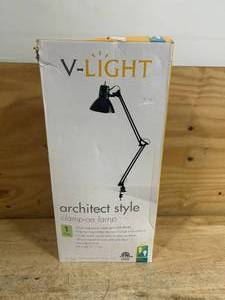 lot 189 image: V-LIGHT Architectural Style Clamp-On Lamp