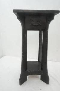lot 20 image: Small Black Table with Drawer