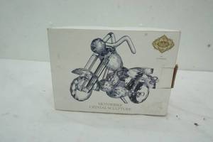 lot 37 image: Crystal Motorcycle Sculpture