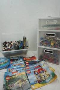 lot 59 image: Large Lot of Legos with Lego Books