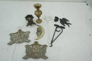 lot 68 image: Metal Decor Angels, Moon Face and more