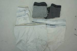 lot 285 image: Mens Hanes XL 100% Cotton Briefs