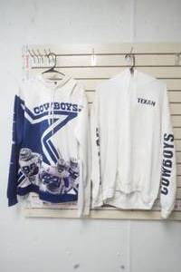 lot 329 image: Two Cowboy Long Sleeve Hood Shirts (visible stains)
