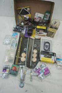 lot 373 image: Variety of Hardware, Screws, washers, nails, wheels, hook and more