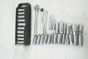 lot 380 image: Two Socket wrenches and large variety of sockets