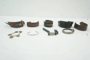 lot 444 image: leather bracelets