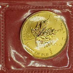 1997 110 oz .9999 Gold Canada Maple Leaf wPrivy Mark, SEALED in Original Pkg