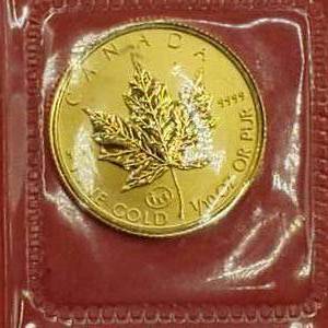 1997 110 oz .9999 Gold Canada Maple Leaf wPrivy Mark, SEALED in Original Pkg