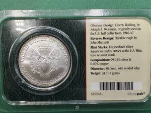 2006 American Silver Eagle, Uncirculated in Littleton Pkg