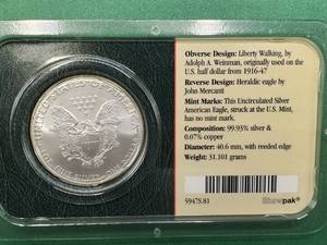 2009 American Silver Eagle, Uncirculated in Littleton Pkg