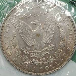 1887 Morgan Silver Dollar, XF in Sealed Littleton Pkg