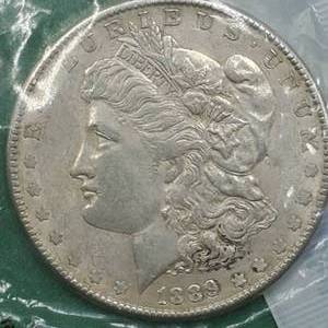 1889 Morgan Silver Dollar, XF in Sealed Littleton Pkg