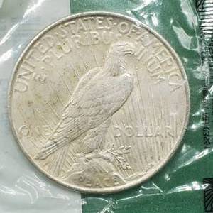 1922 Peace Silver Dollar, XF, in Sealed Littleton Pkg