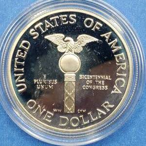 1989 Silver Dollar Proof, 90% Silver, OGP