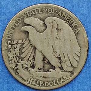 1917-S Walking Liberty Half Dollar, Graded VG by Littleton
