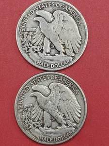 1936 & 1938 Walking Liberty Half Dollars