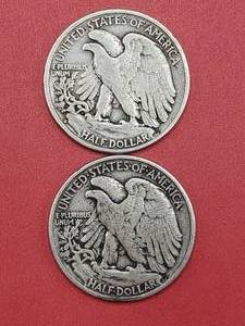 1939-D & 1938 Walking Liberty Half Dollars