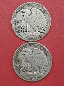 1942-S & 1942-D Walking Liberty Half Dollars