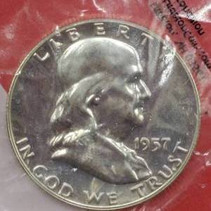 1957 Franklin Half Dollar, Choice Proof in Sealed Littleton Pkg