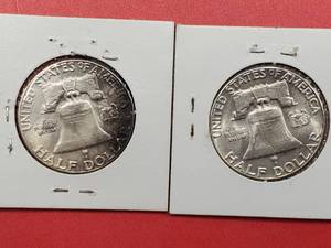 2 Beautiful 1963 Franklin Half Dollars
