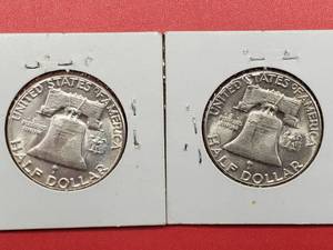 2 Beautiful 1963 Franklin Half Dollars