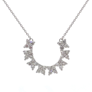 0.50 Carat Diamond Snowflake Cluster Half-Wreath Necklace in White Gold