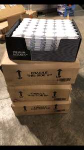 lot 18 image: 4 Boxes of stone octagon mosaic tiles  Customer Returns See Pictures
