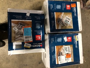 lot 50 image: Lot of ClosetMaid 27 in. H x 21 in. W White Steel 4-Drawer Wide Mesh Wire Basket Customer Returns See Pictures