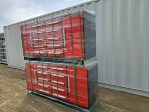 lot 6 image: Heavy Duty Work Bench Red  Model 7FT-WB-10D