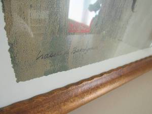 lot 17 image: Vintage Daytons  Wood Framed Art  Isabelle de Barchgrave