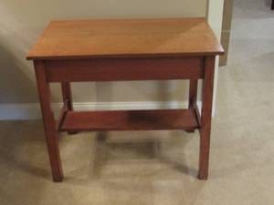 lot 47 image: Mission style wood work or library table (Oak)