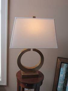 lot 93 image: Williams Sonoma Keyhole style lamp  Madison lamp