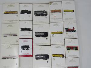 lot 99 image: Misc Hallmark train ornaments