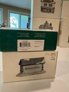 lot 227 image: Heritage Village Collection (3 large Bins) Seasonal Dickens village